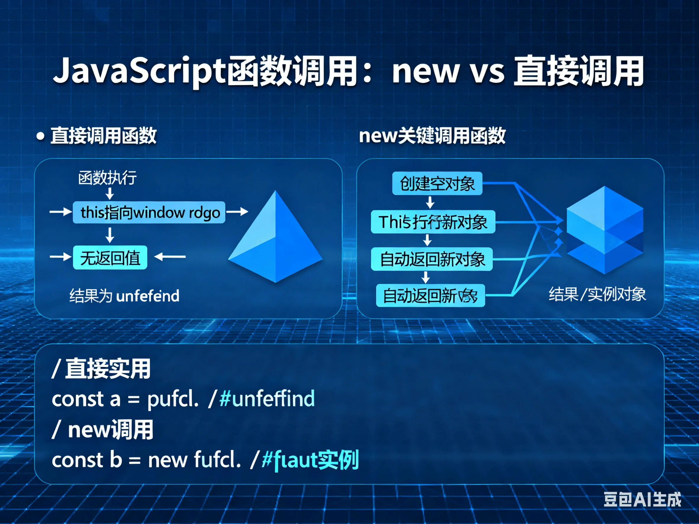 Js使用new关键字调用函数和直接调用函数的区别